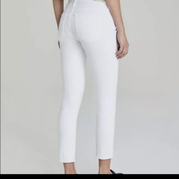 Ag Adriano Goldschmied Pants - AG ADRIANO GOLDSCHMIED CADEN NWT COASTAL CHIC TAILORED TROUSERS WHITE SIZE 26